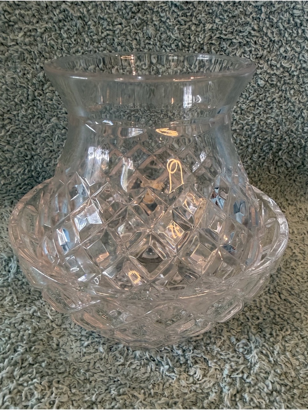 Vintage Lenox Fairy Lamp 2-piece Full Lead Crystal Hurricane Candle Holder